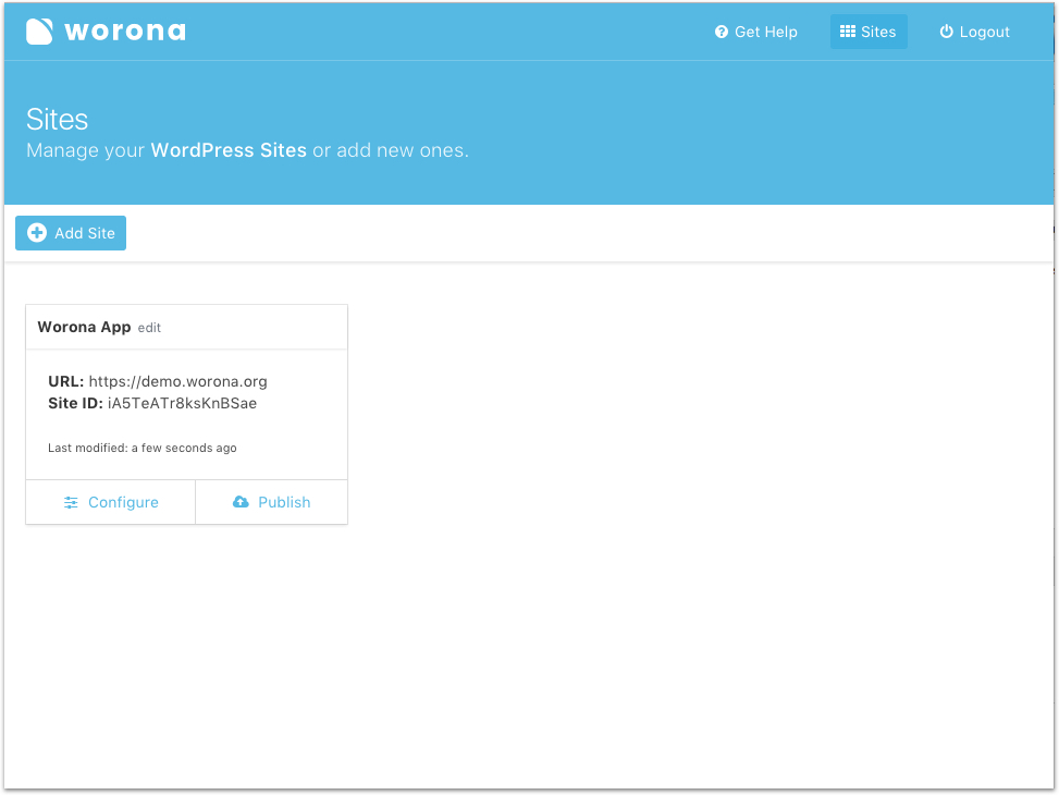 Worona Dashboard.
