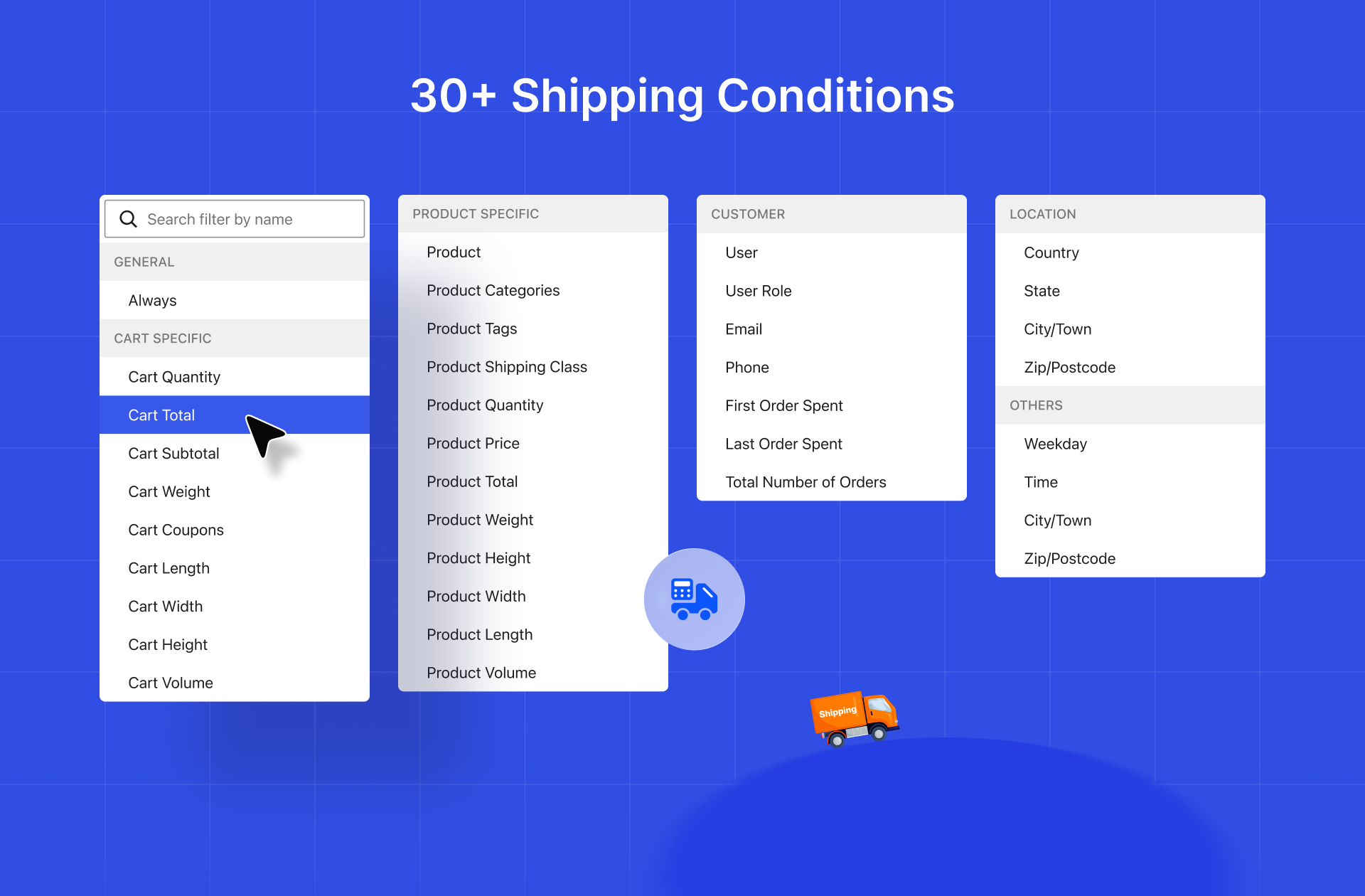 30+ Table Rate Shipping Conditions