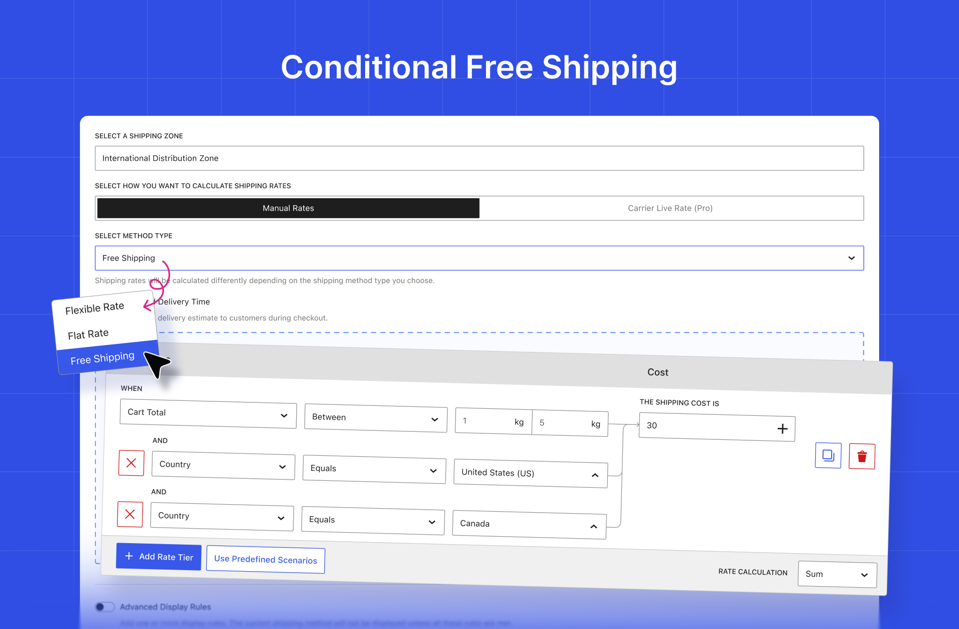 Conditional Free Shipping