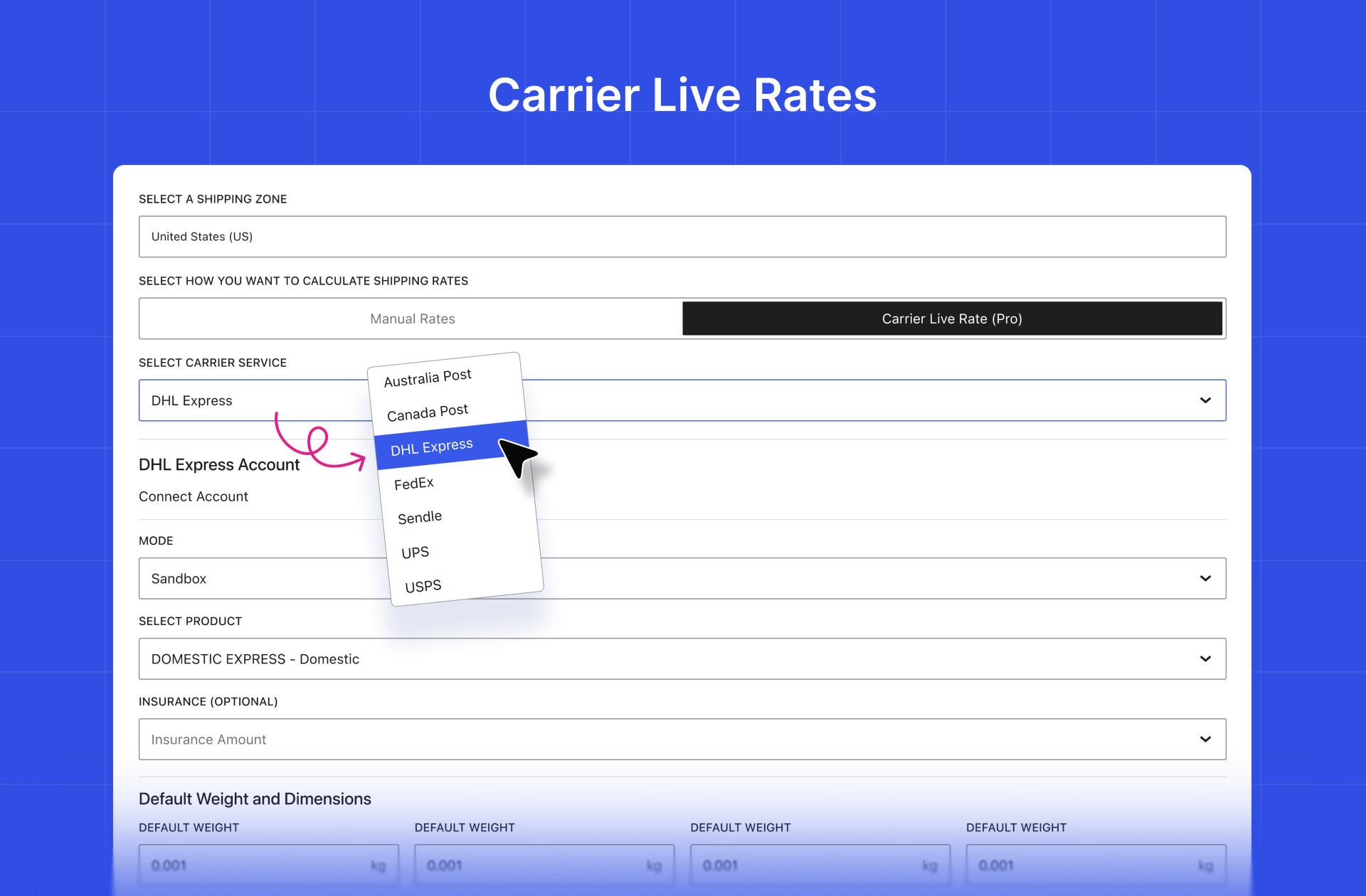 Live Carrier Rates