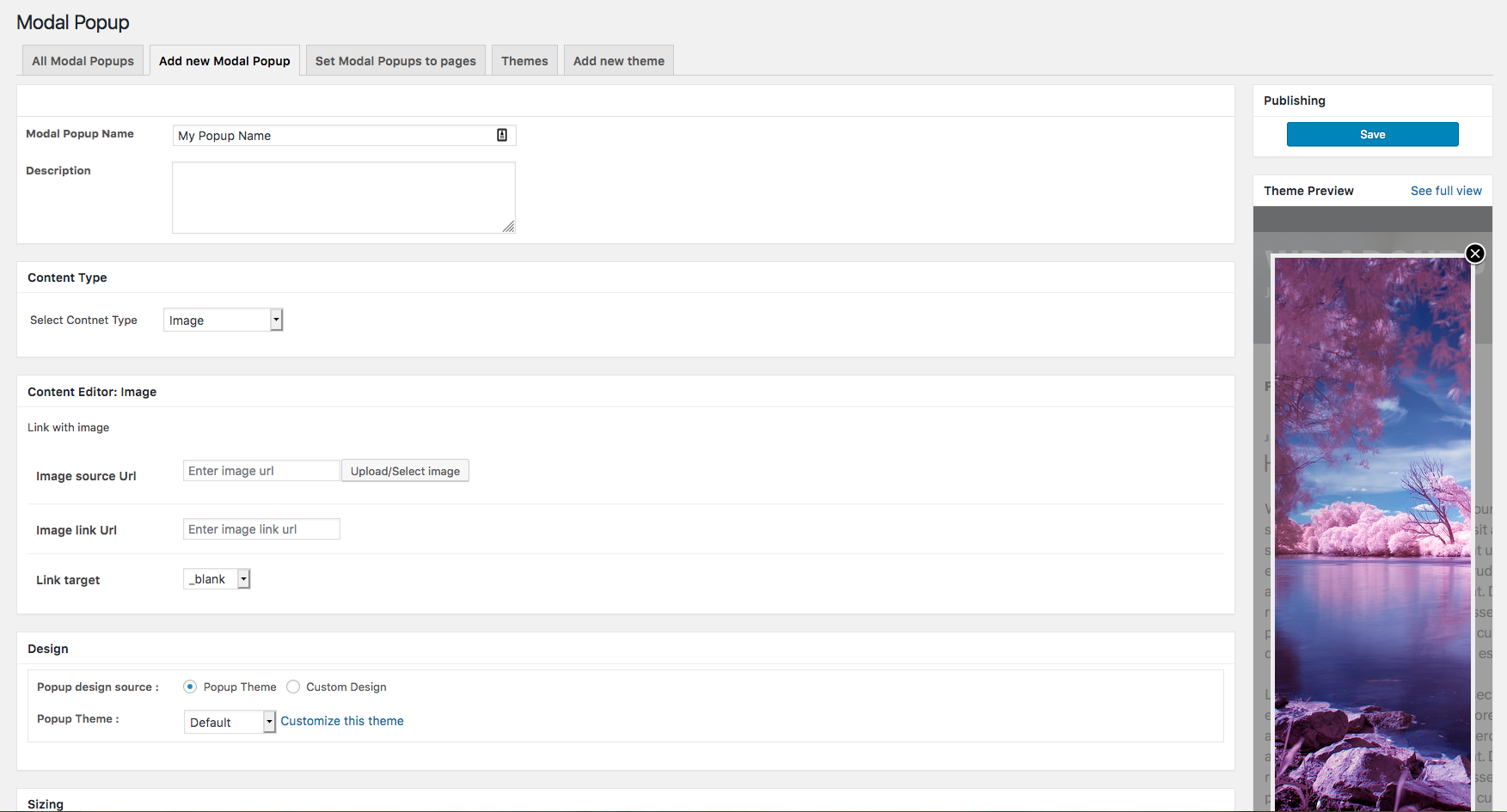 Create Custom Popup Theme