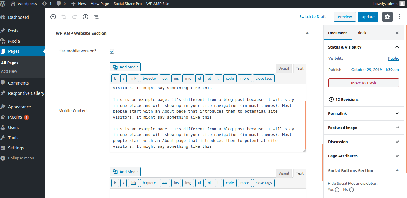 AMP Editor