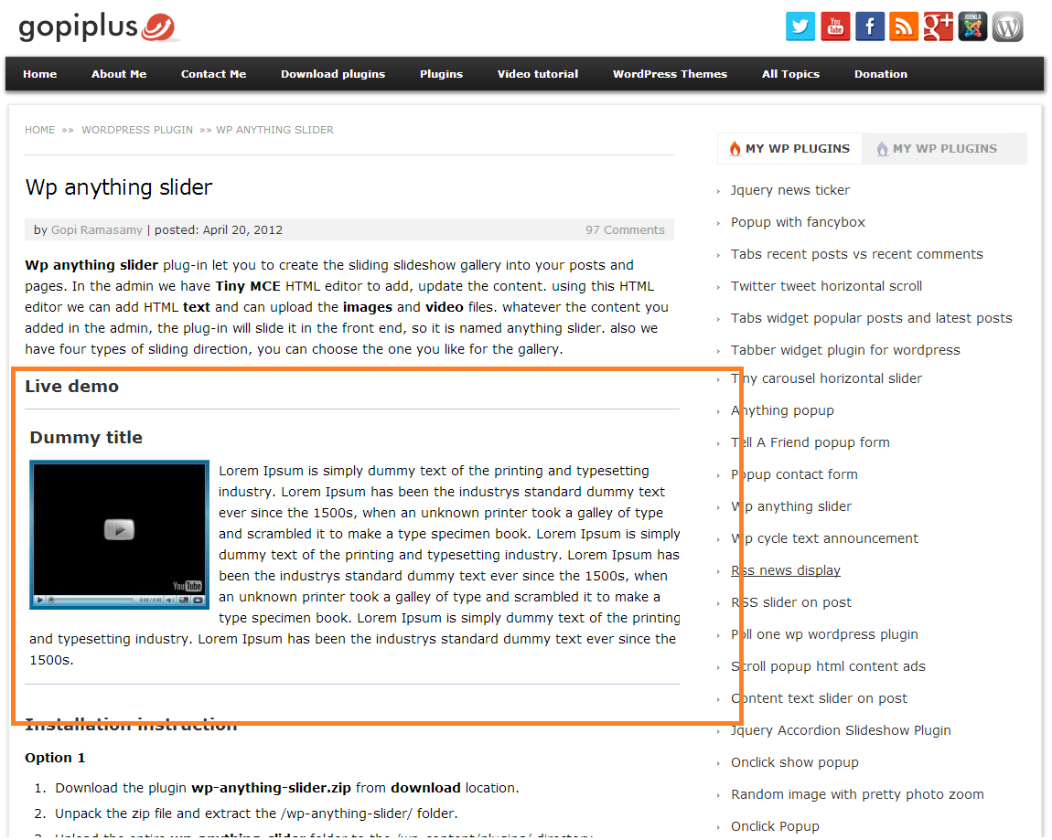 Front Screen. http://www.gopiplus.com/work/2012/04/20/wordpress-plugin-wp-anything-slider/