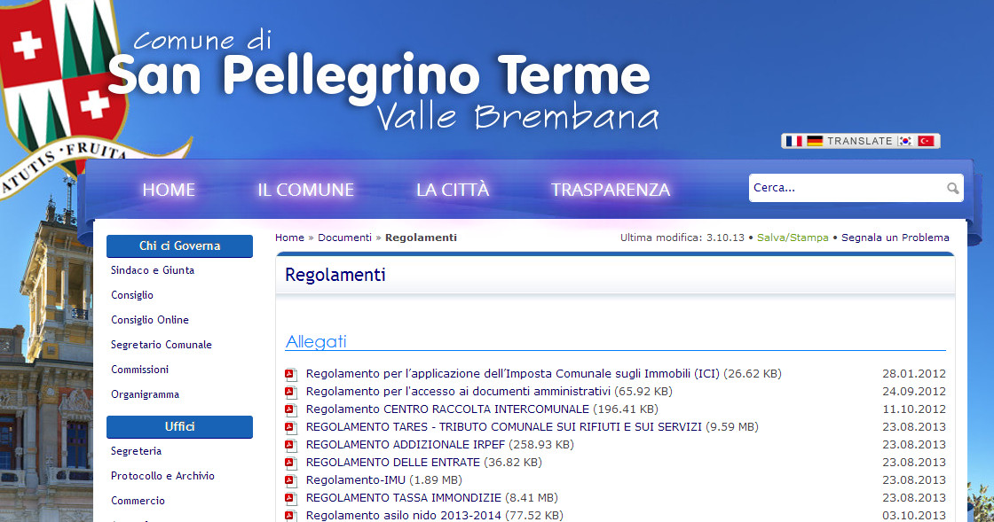 Demo from [www.sanpellegrinoterme.gov.it](http://www.sanpellegrinoterme.gov.it)