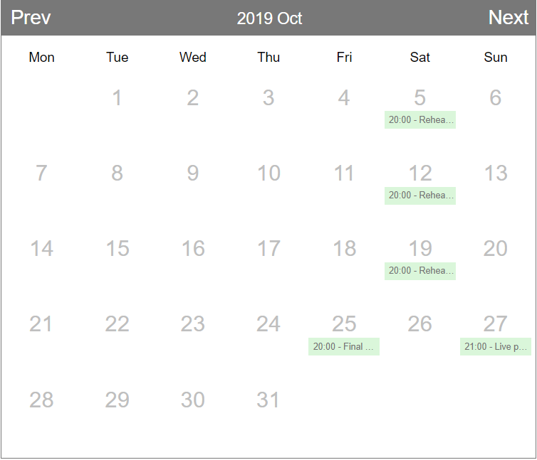 Calendar