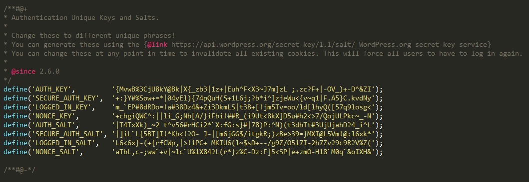 wp-config.php before