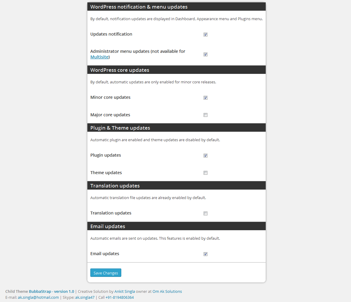 Plugin Settings that you can change