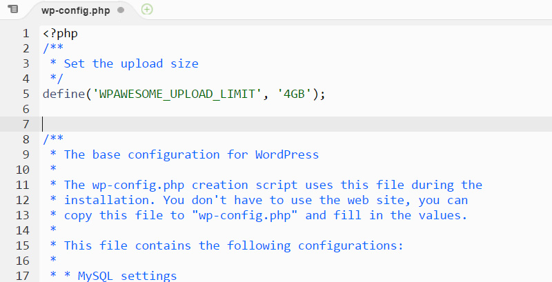 Set upload limit, without worrying about php.ini or .htaccess file changes.