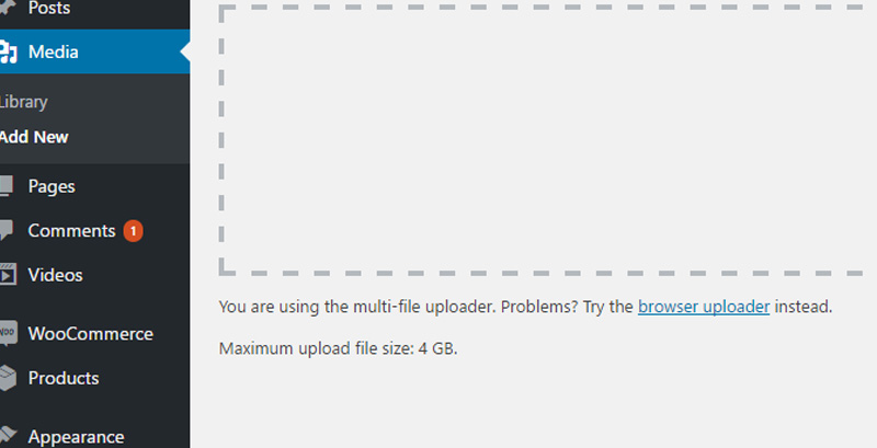Upload limit is instantly updated, without reloading the web server.