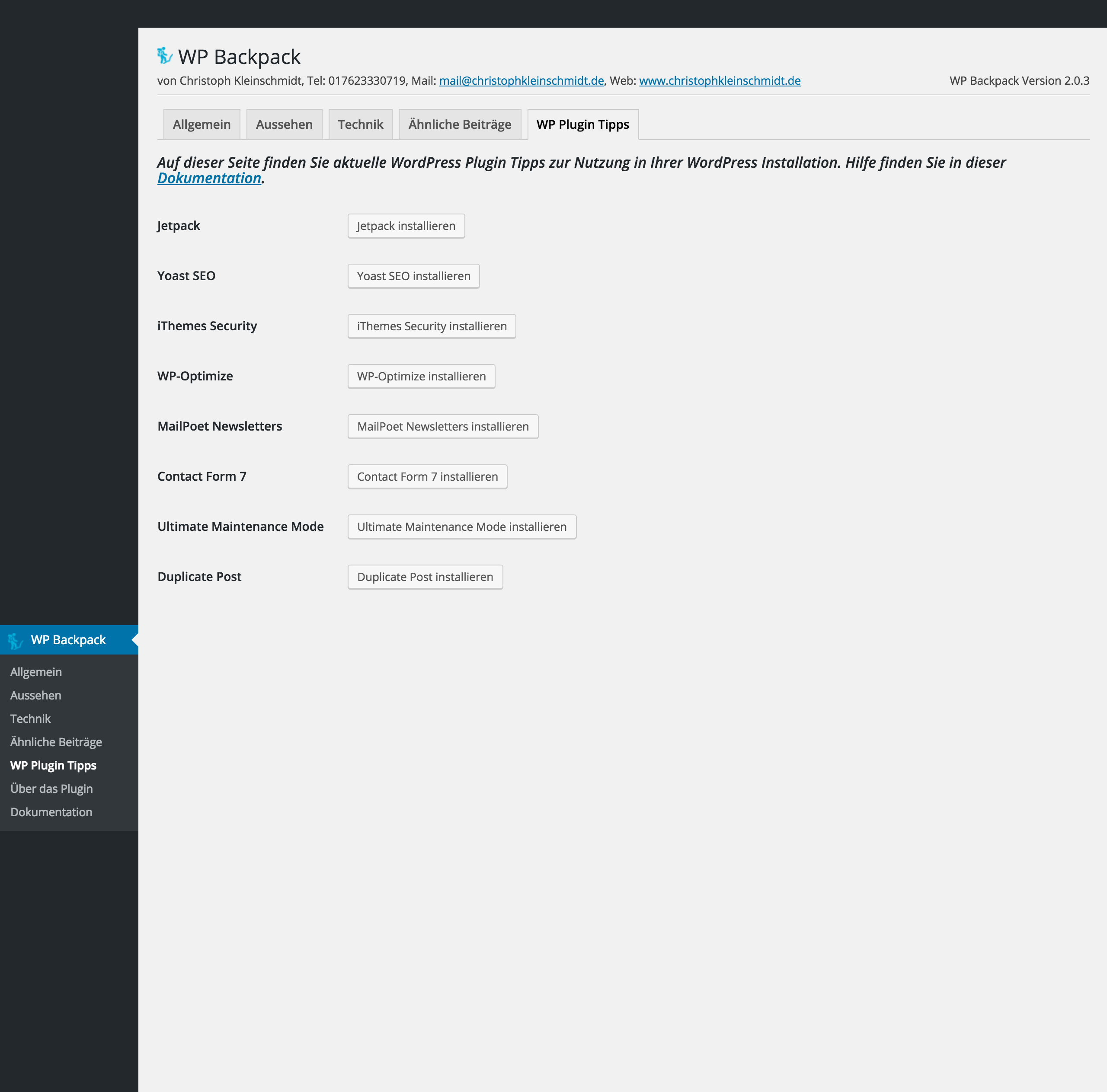 WordPress Plugin Tipps