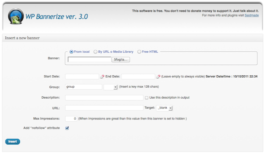 New panel settings with default css rules