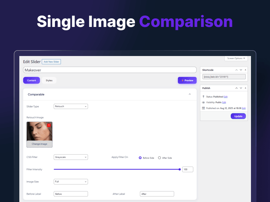Carousel – A scrollable carousel displaying multiple sliders.
