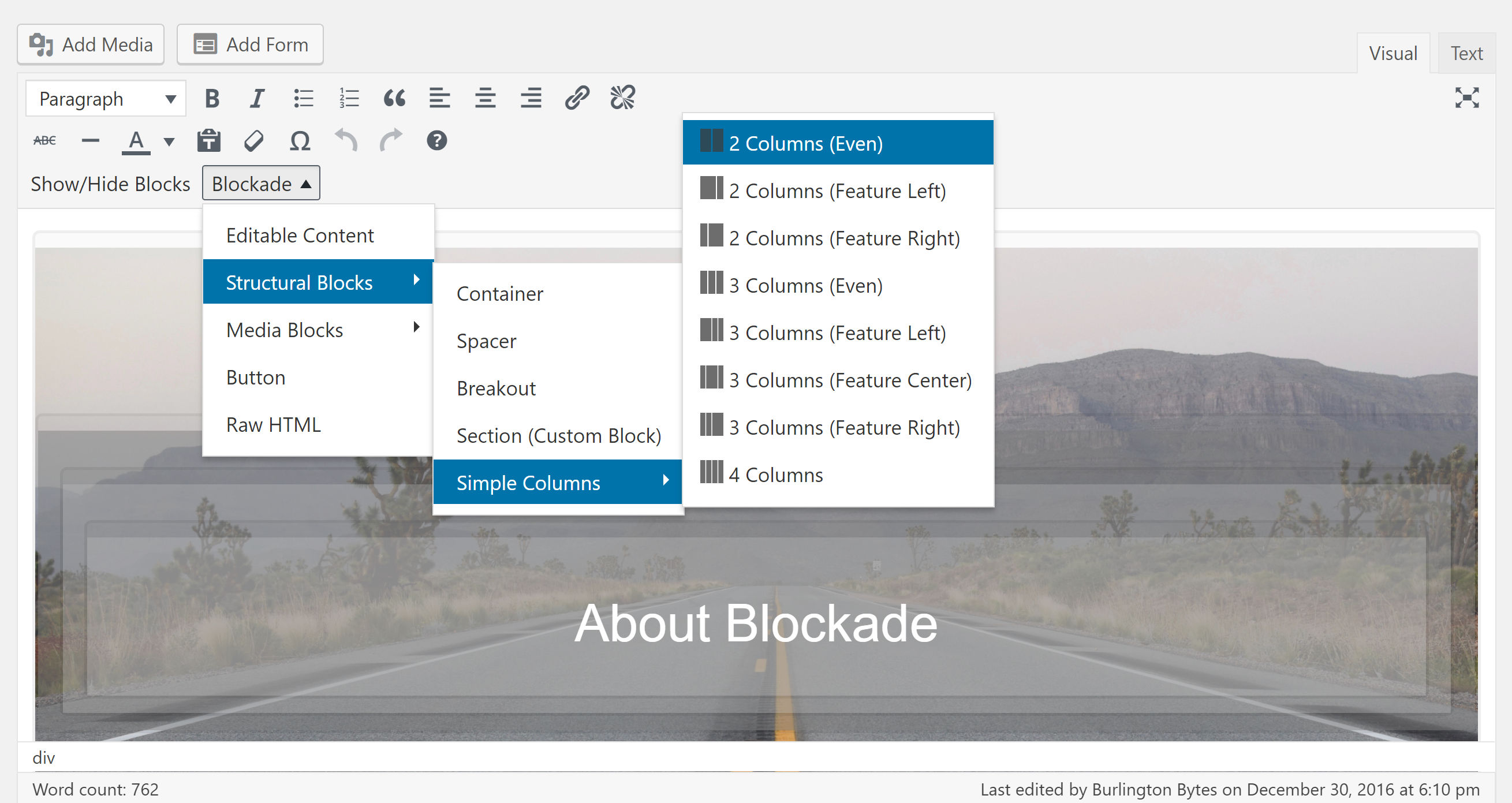 Blockade has a simple menu-driven interface