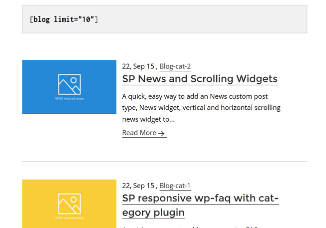 Display Blog Posts with List view.