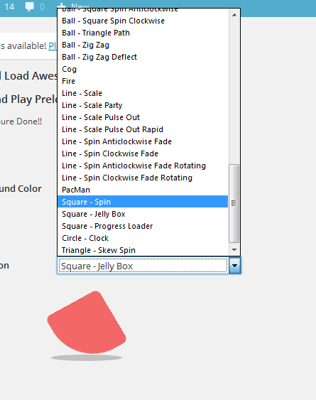 Plugin animation selector with Live Preview