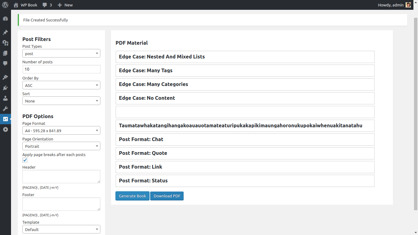 File created successfully.