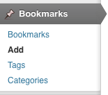 Custom-post-type "bookmarks"