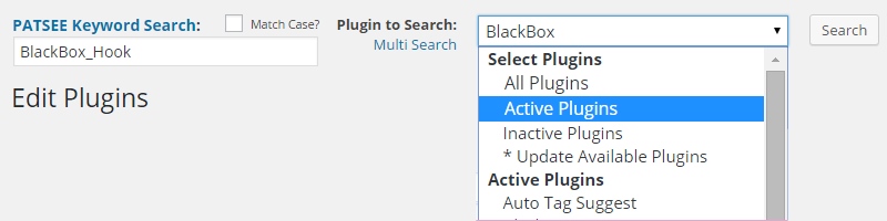 Plugin Search Interface