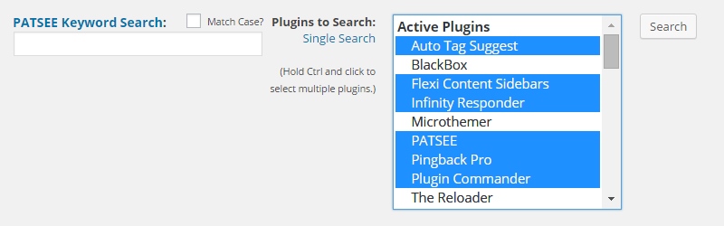 Plugin MultiSearch Interface