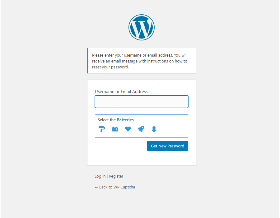 Mathematical Captcha Settings Page.