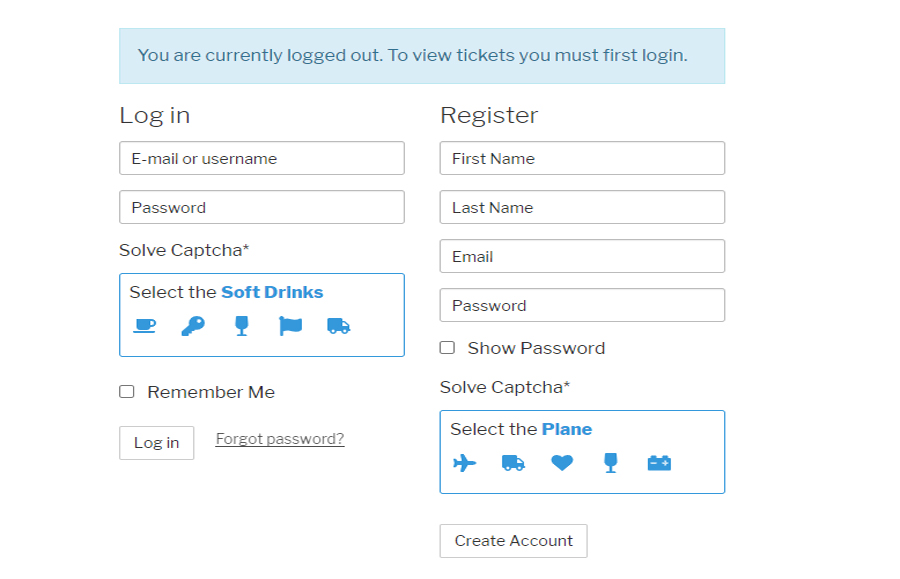 Google reCaptcha Captcha Settings Page.