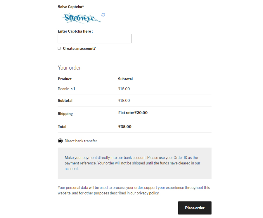 Wordpress Comments form with WP Captcha.