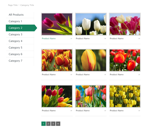 An example of WP Catalogue in action, main catalogue view