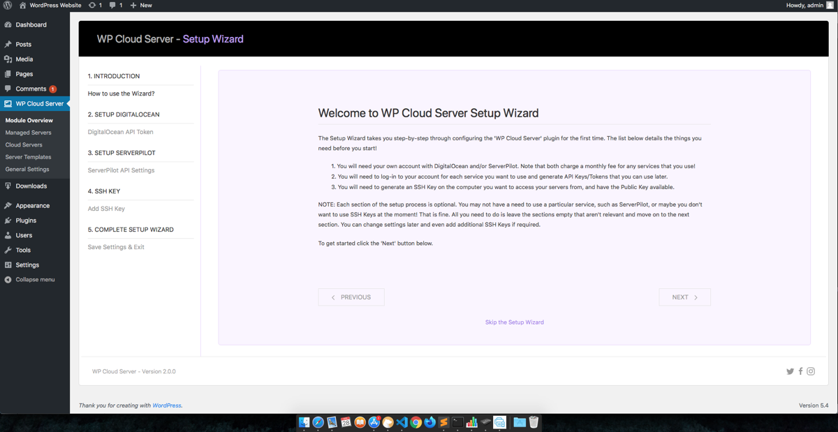 Setup Wizard - Introduction
