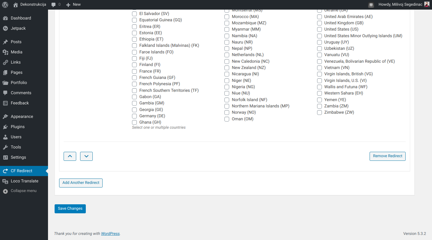 Setup for redirecting users from multiple countries to same URL