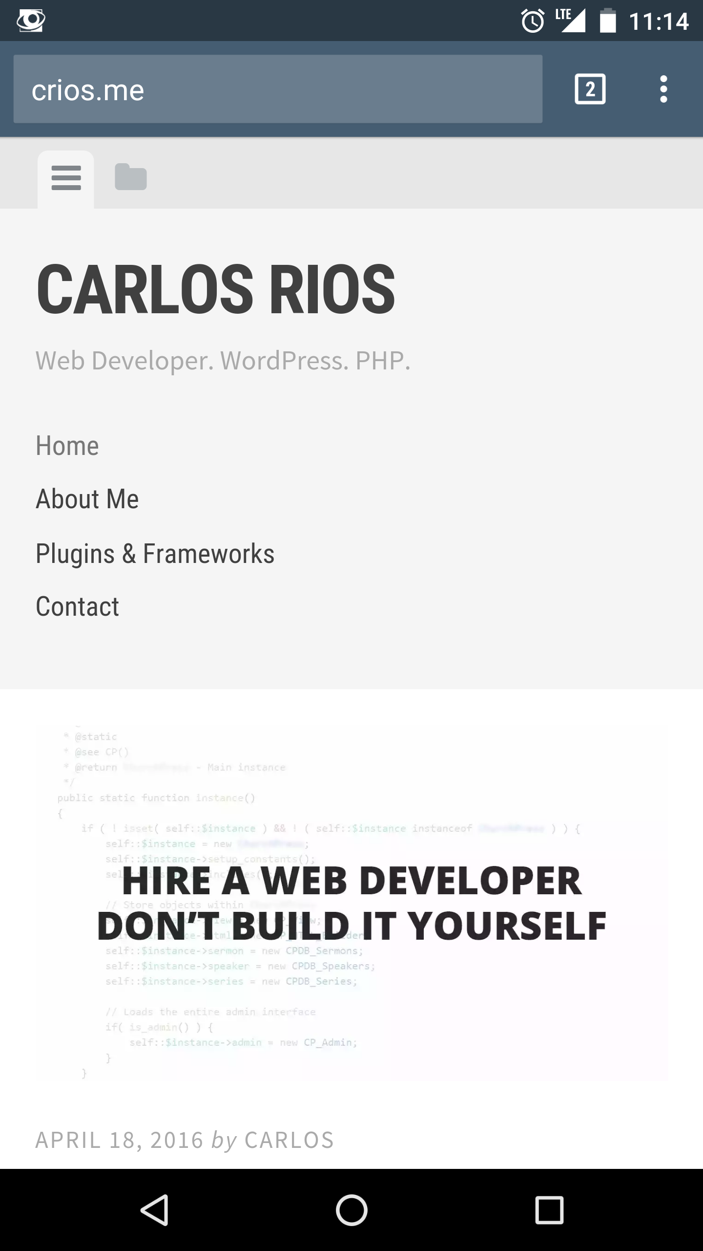 Frontend with WP Color Browser configured