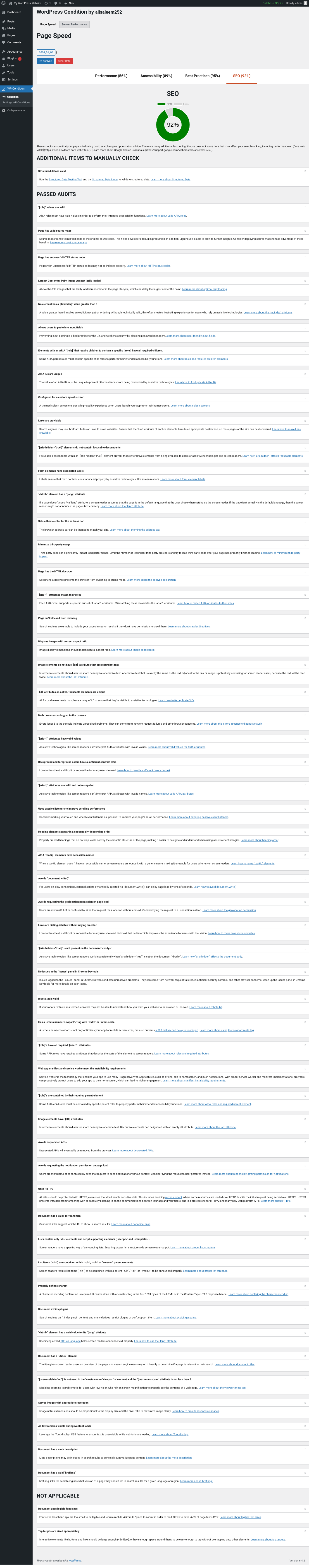 Google Pagespeed Performance SEO fullpage.