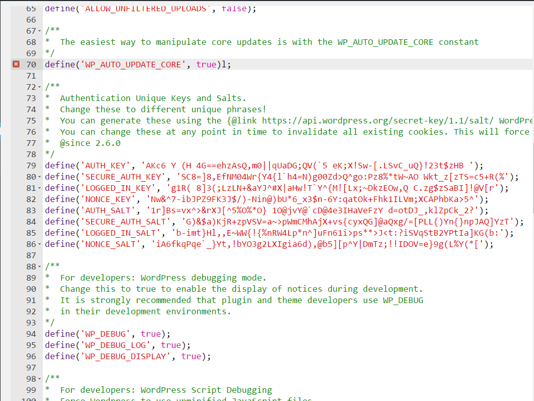 Config File Localization parameters