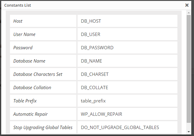 Config File Multi Sites parameters