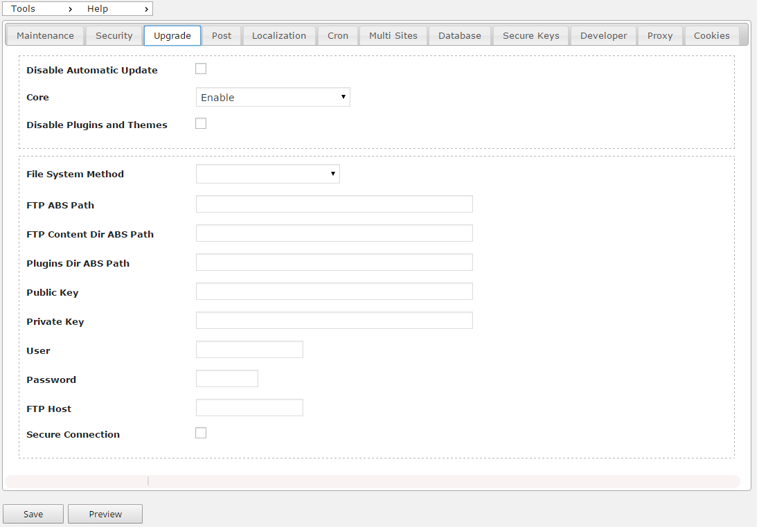 Save Config File warning dialog