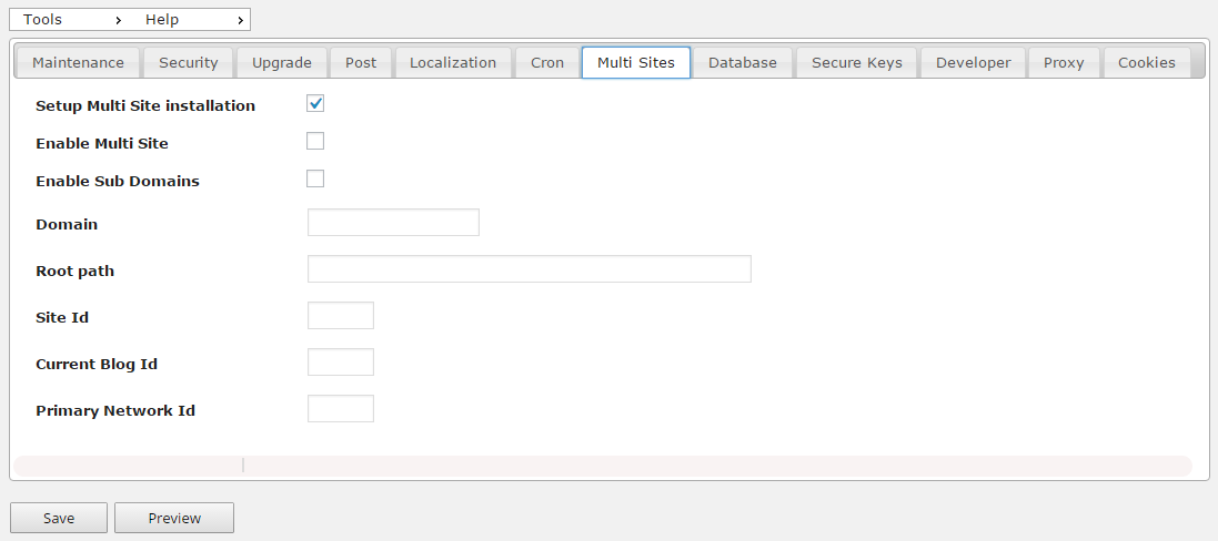 System Parameters: HTTP Request Tab