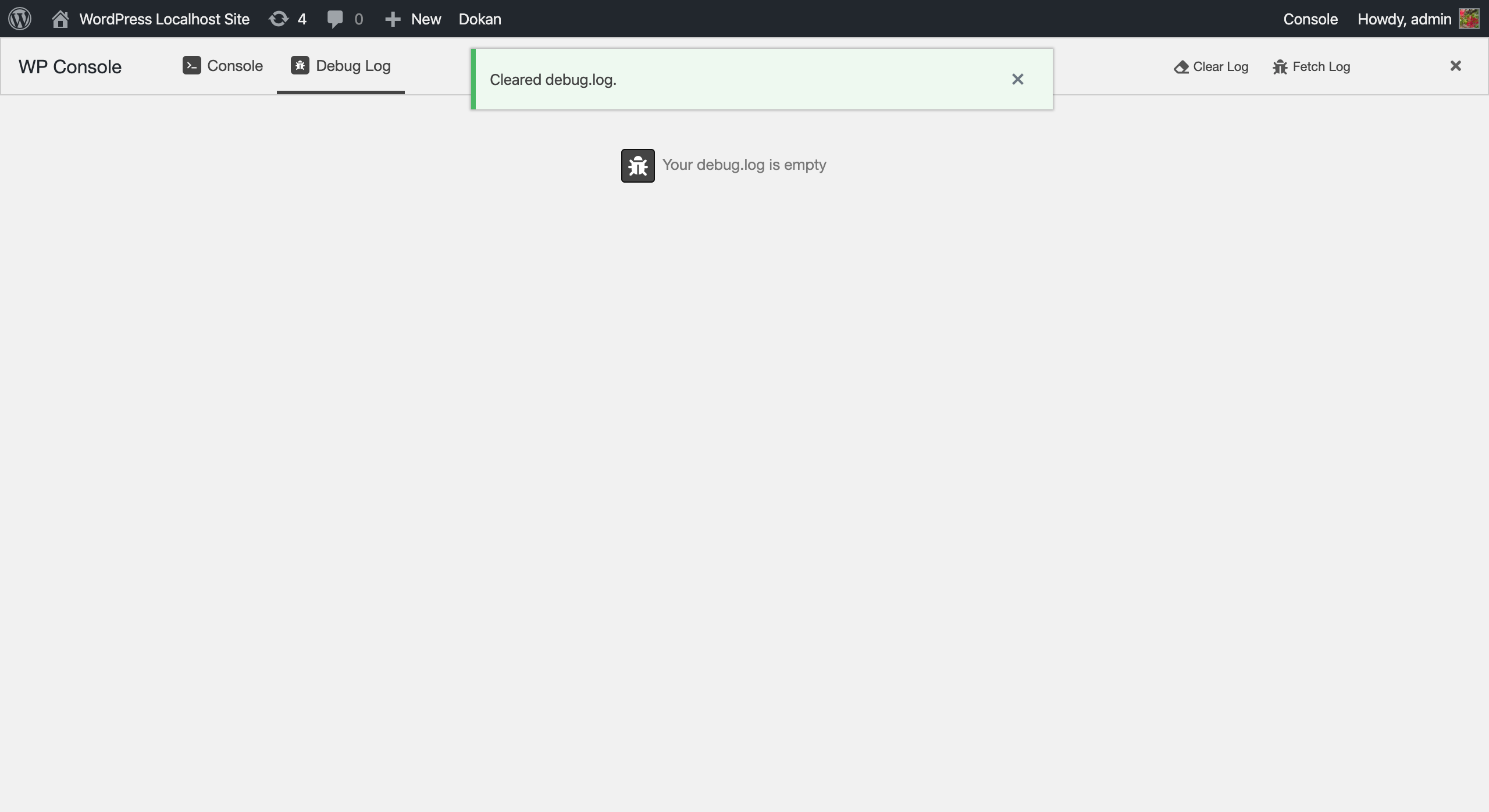 How to open the browser console