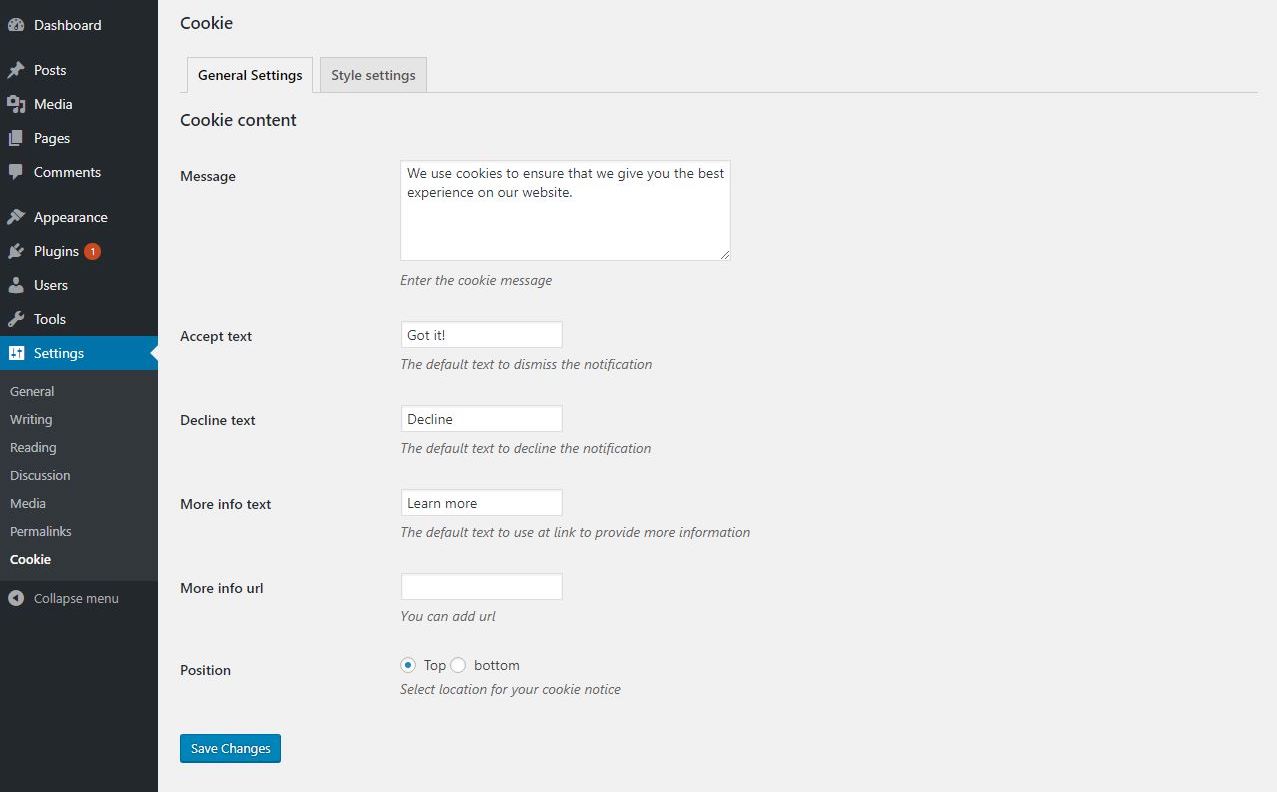 General Settings