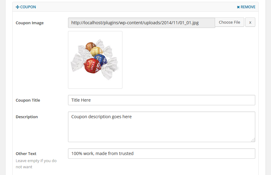 Option panel for this plugin.