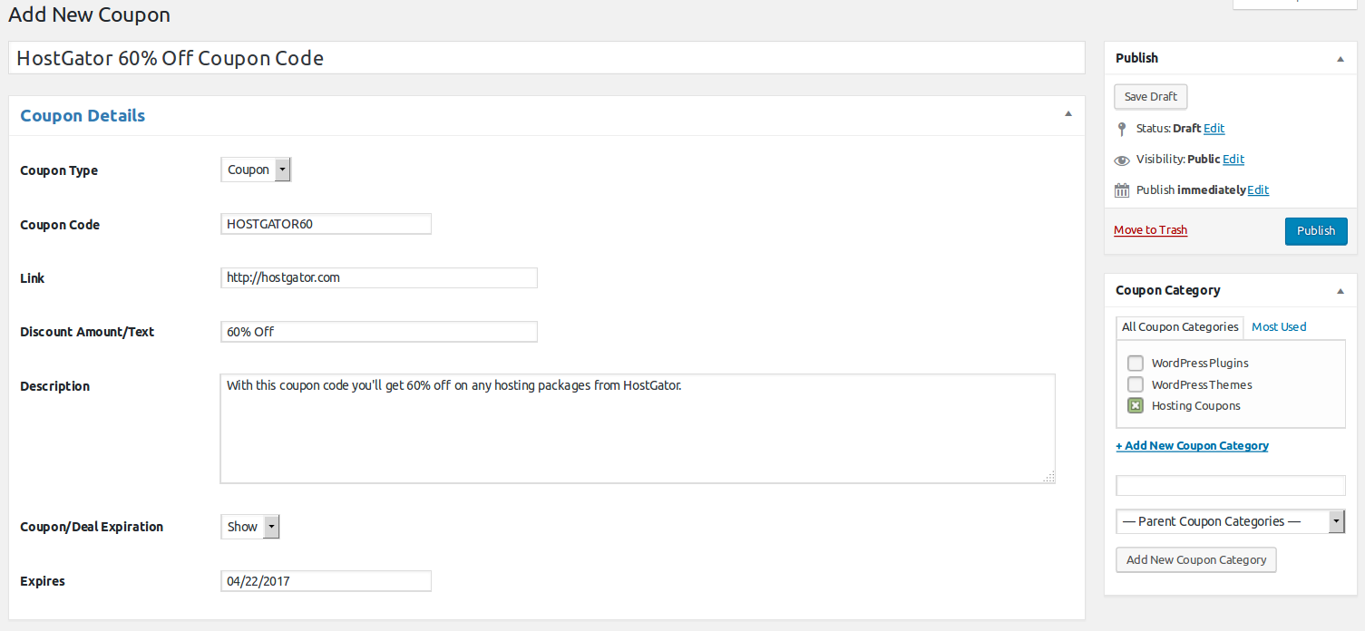 Adding expiration dates.