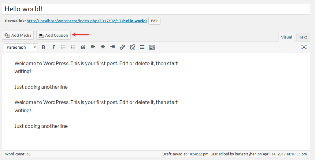 Shortcode in Post.