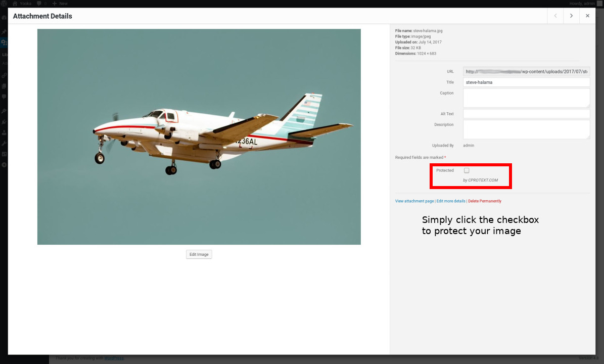 To protect your images, go in the media library and check the "Protected" box.
