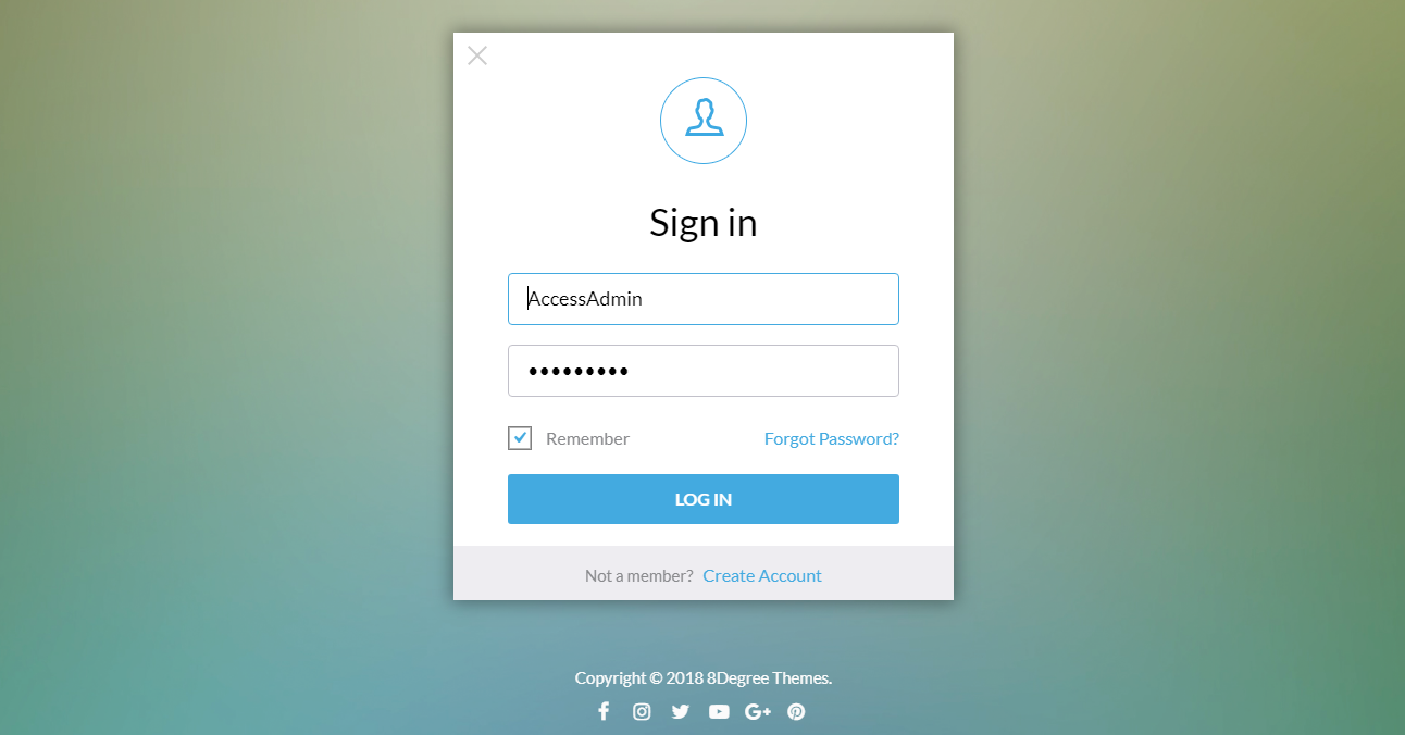 WP Custom Admin Login Demo 3