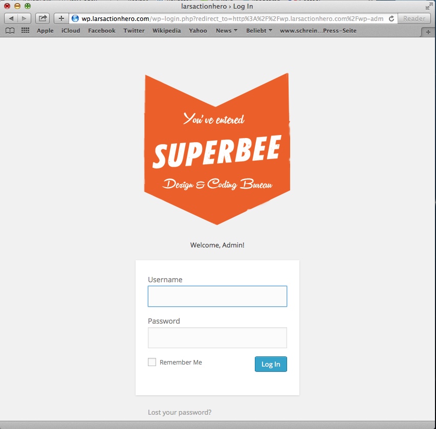 Customized admin page example