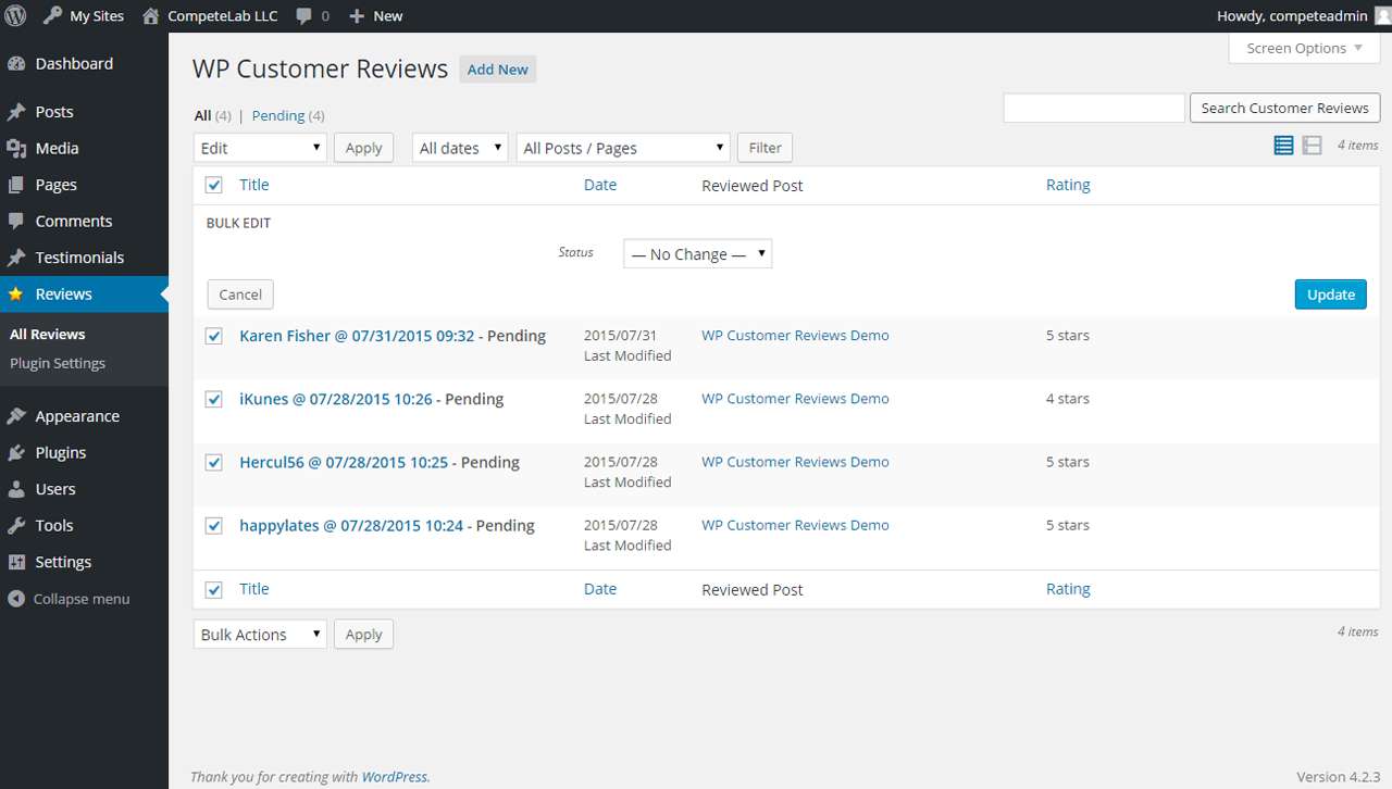 Admin moderation (2)