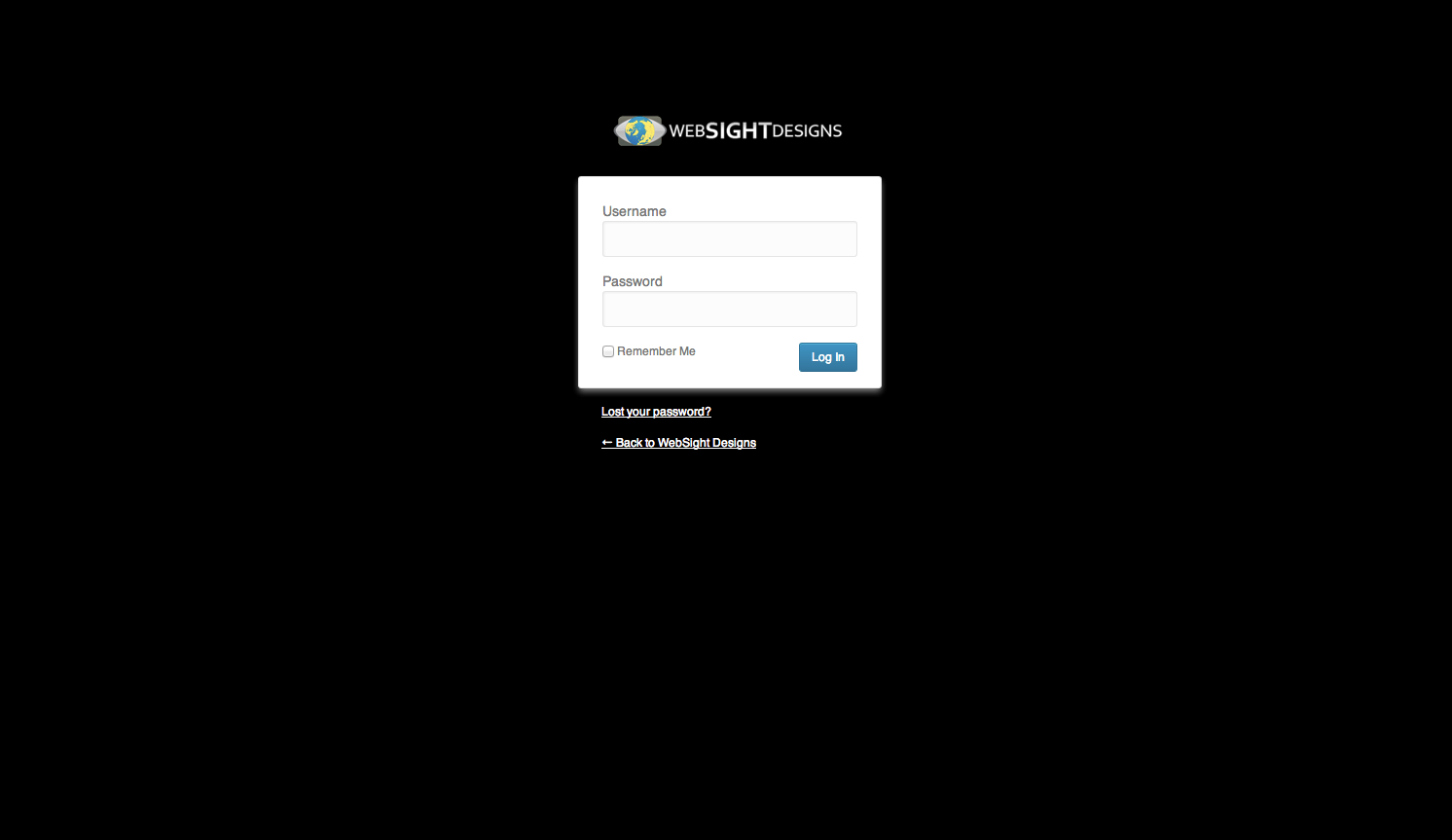 A screenshot of a customized login page