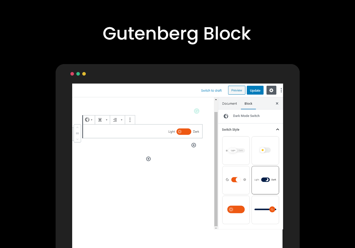 Dark Mode Switch Block