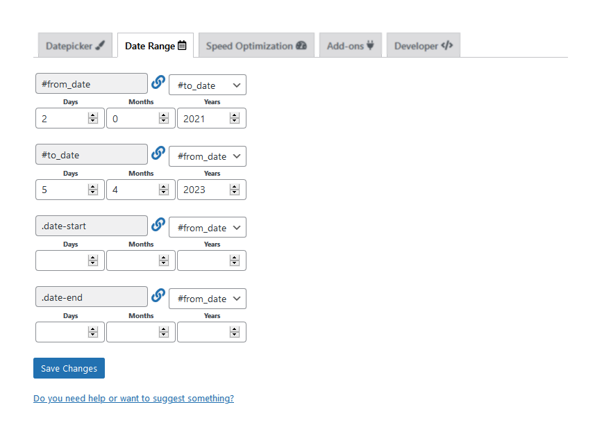 WP Datepicker > Preview - 3