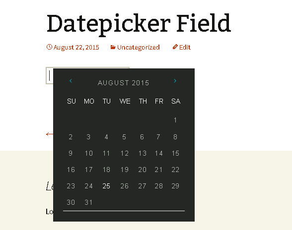 WP Datepicker > Go Premium