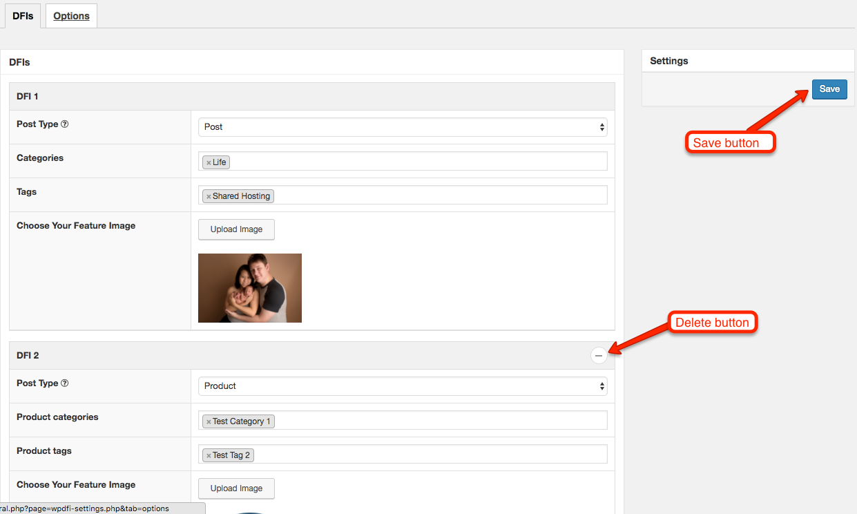 This plugin's settings is located at Settings -> WPDFI.