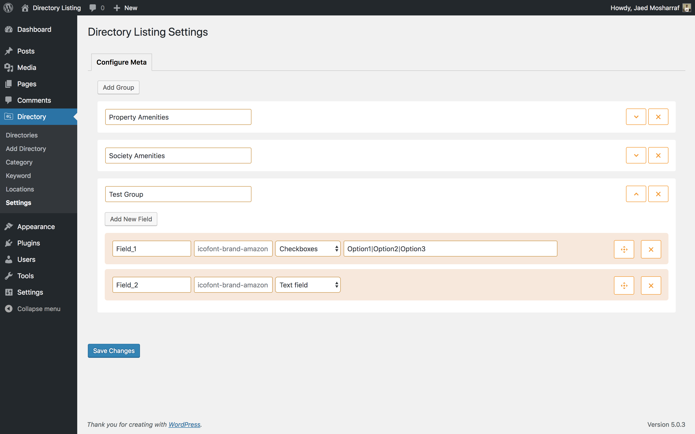 Admin - Configure Meta